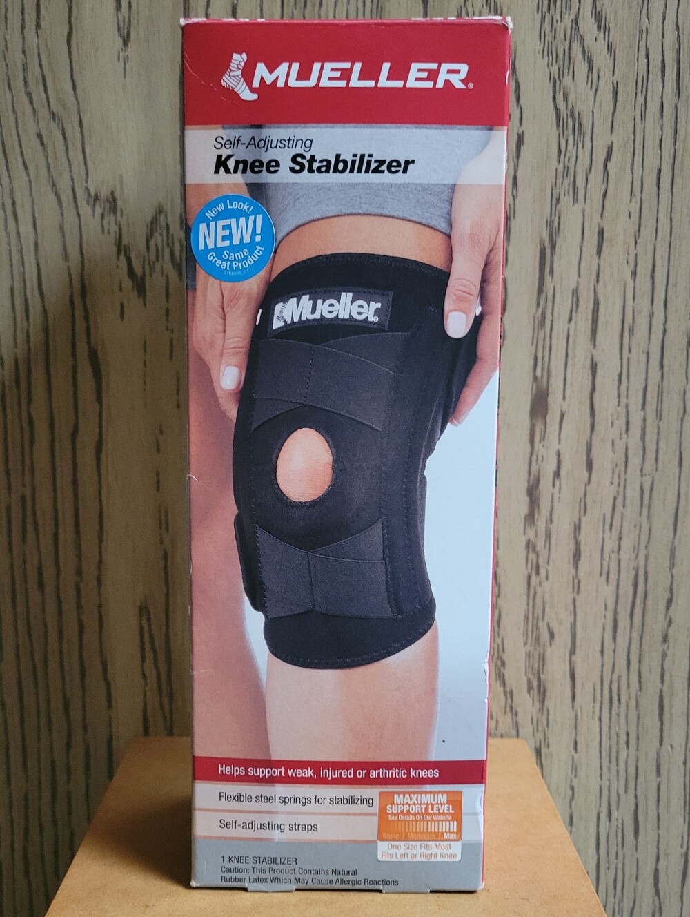 MUELLER Self-Adjusting Left/Right Knee Stabilizer Brace Max Support #6463 OSFM